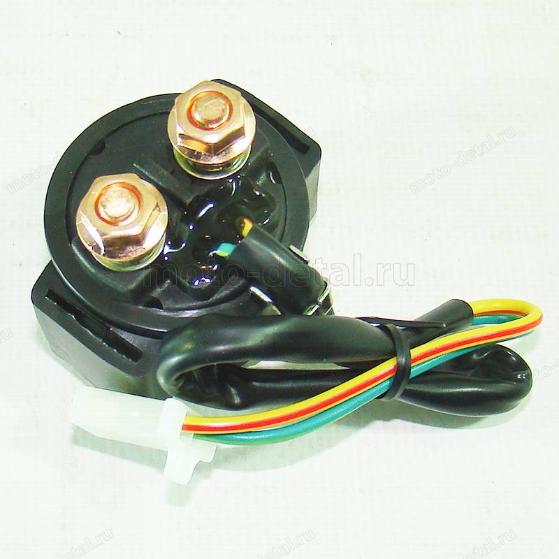 116 Реле электростартера GY6-50/150cc (10 А), 139QMB,152QMI,157QMJ с фишкой — фото 3