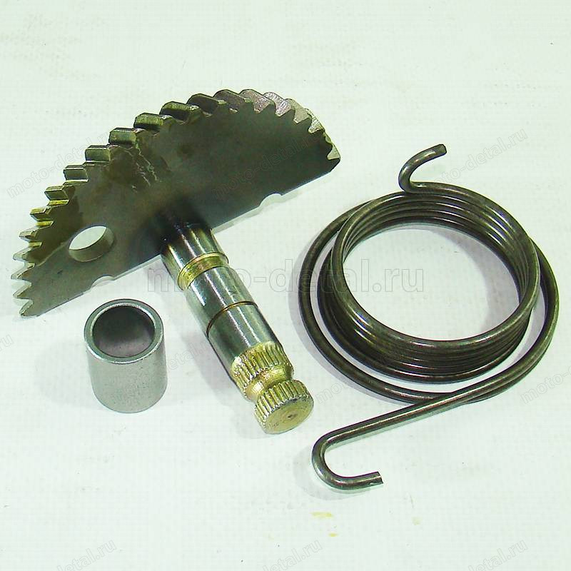 93 Сектор кикстартера 4T GY6-50/100сс 139QMB (L-55,00мм) в сборе (пружина, втулка, шайба) BF01-03-1 — фото 3