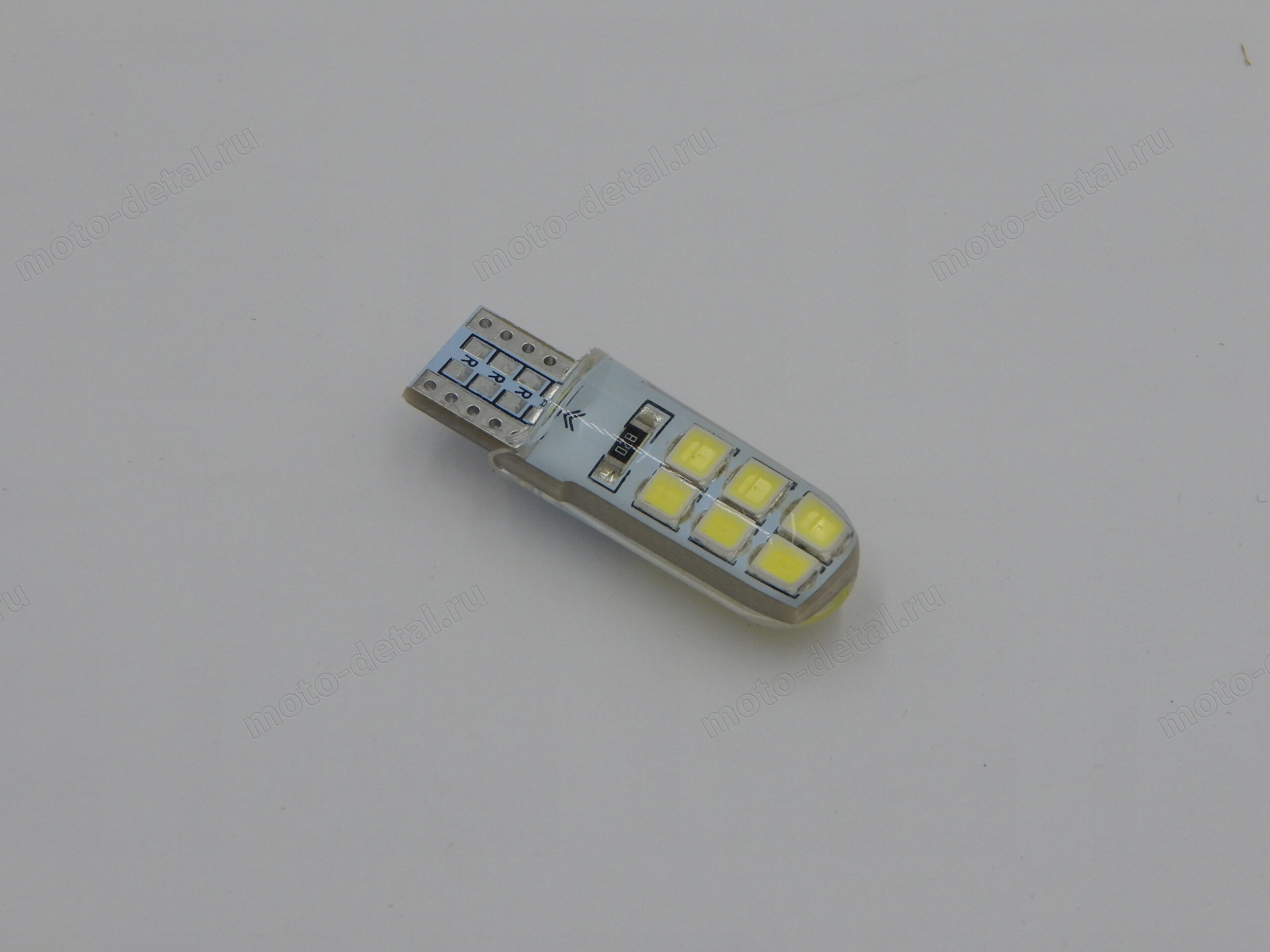 10728 Лампа LED-SMD силикон. T10 (W5W) 12-SMD 3030 (33*10мм) белый свет 10728 — фото 3