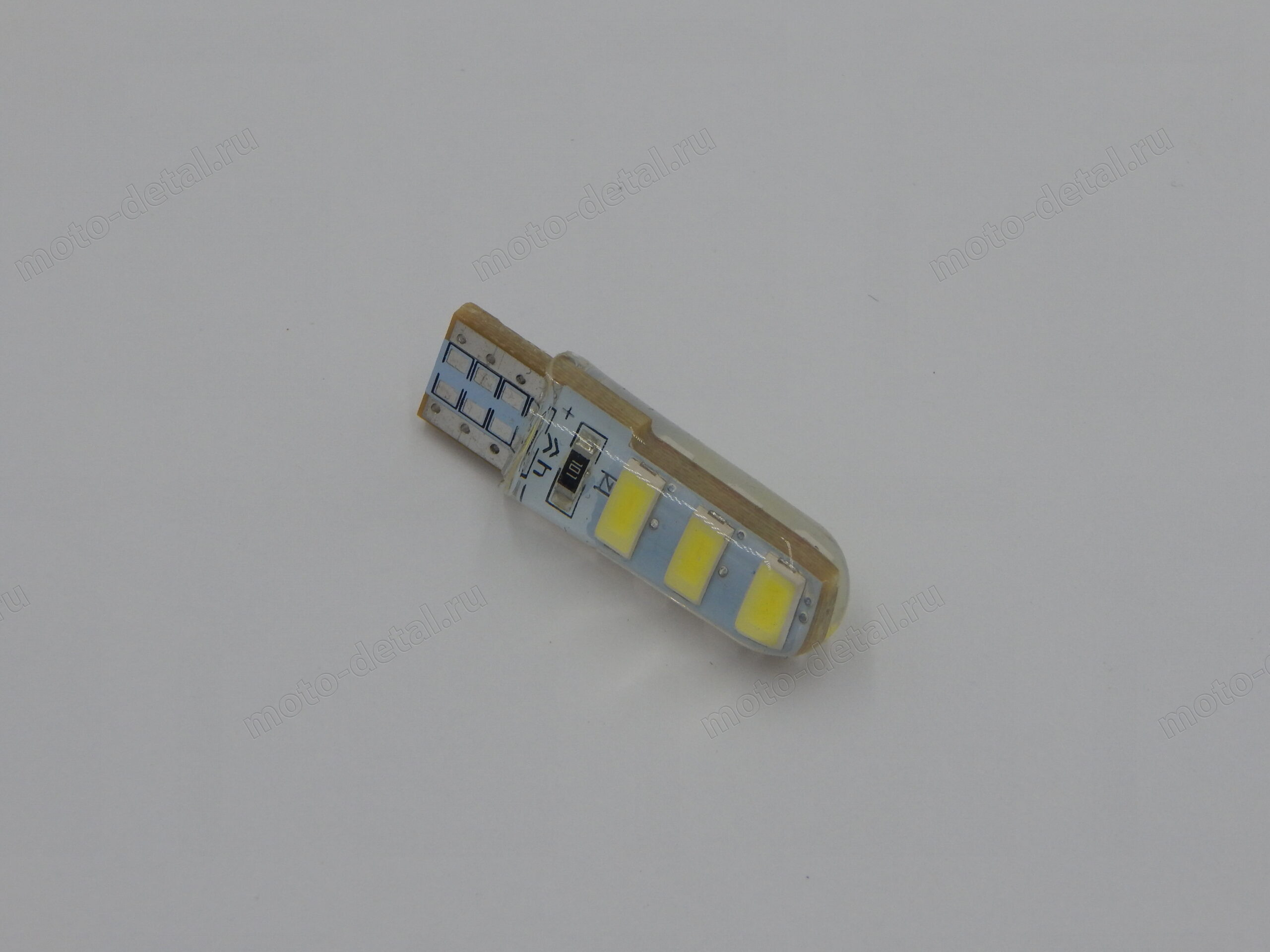 10730 Лампа LED-SMD силикон. T10 (W5W) 6-SMD 5630 (33*10мм) белый свет 10730 — фото 3